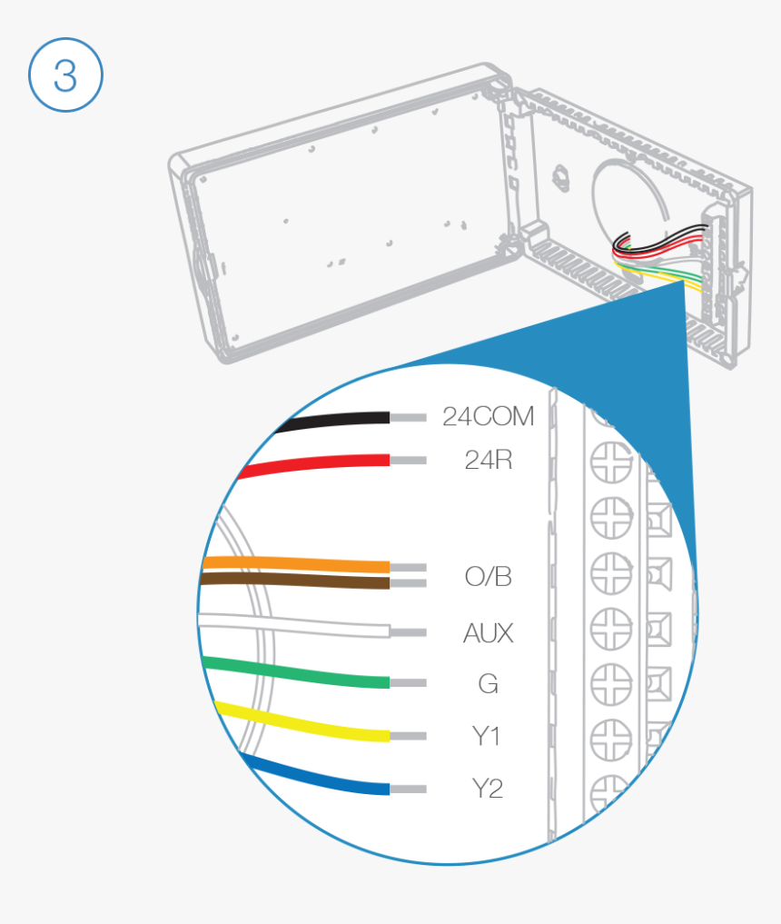 Step-4 - Insteon Thermostat Wiring, HD Png Download, Free Download