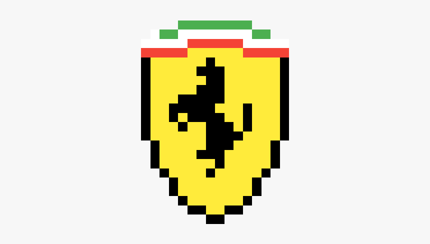 Ferrari Logo Pixel Art, HD Png Download, Free Download