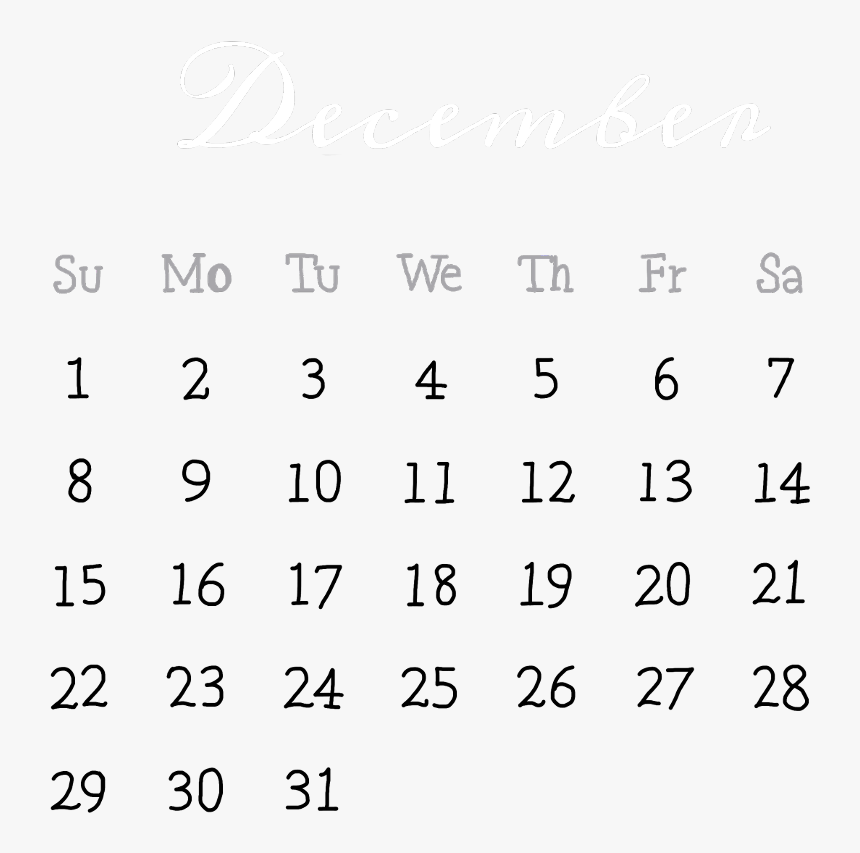 #freetoedit #december #diciembre #calendar #calendario - Calendar, HD Png Download, Free Download