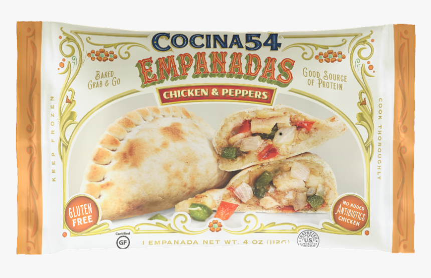 Chicken & Peppers Empanada, 4 Oz - Cocina 54 Empanadas, HD Png Download, Free Download