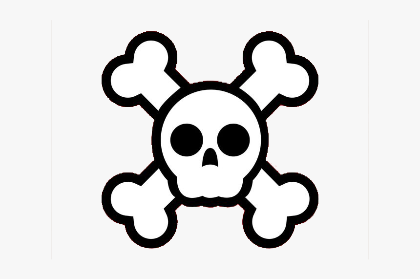 Clip Art Transprent Png - Skull And Cross Bones Cartoon, Transparent Png, Free Download