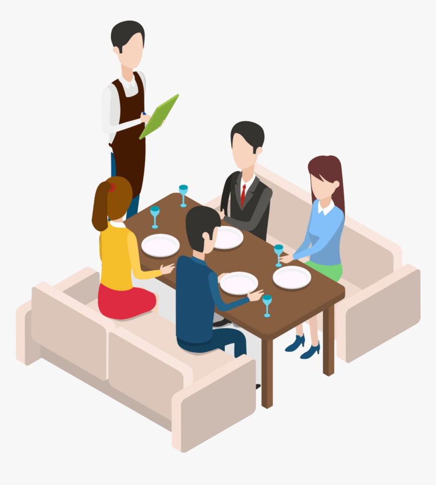 Clipart Customers Restaurant - People In Restaurant Clipart, HD Png Download, Free Download