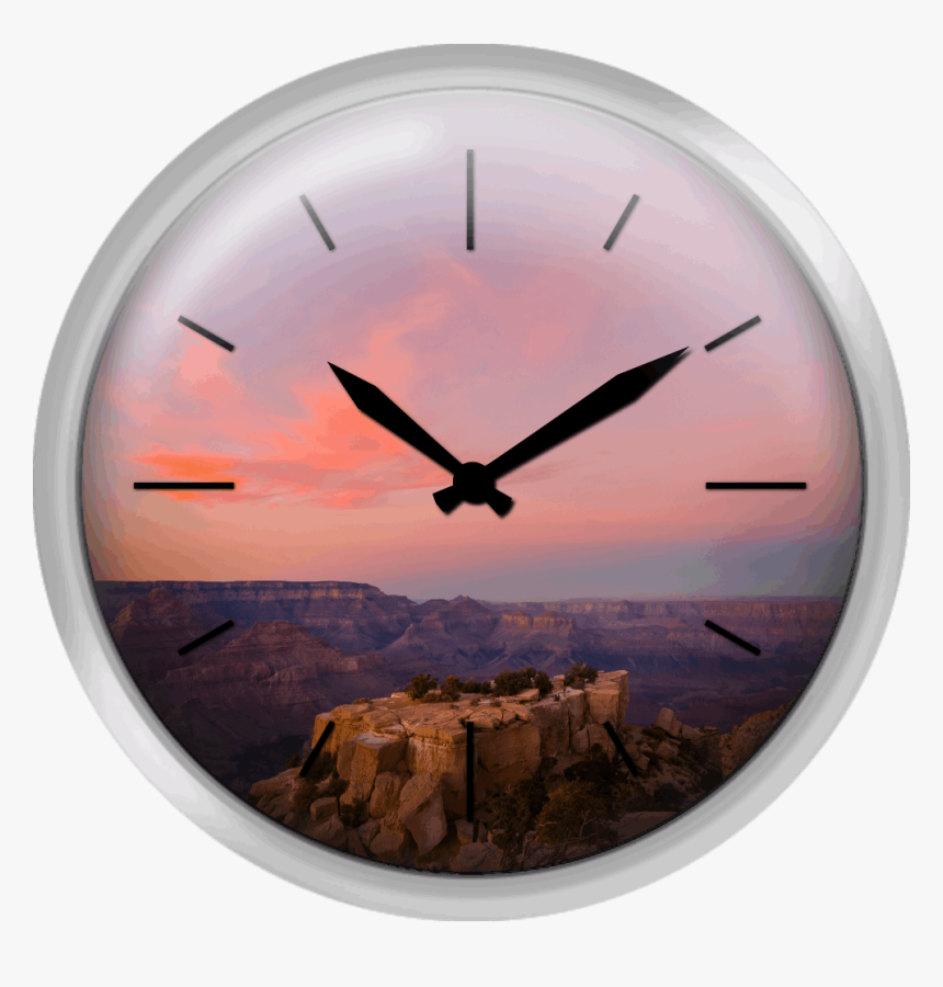 Arizona Grand Canyon At Sunset - Wall Clock, HD Png Download, Free Download
