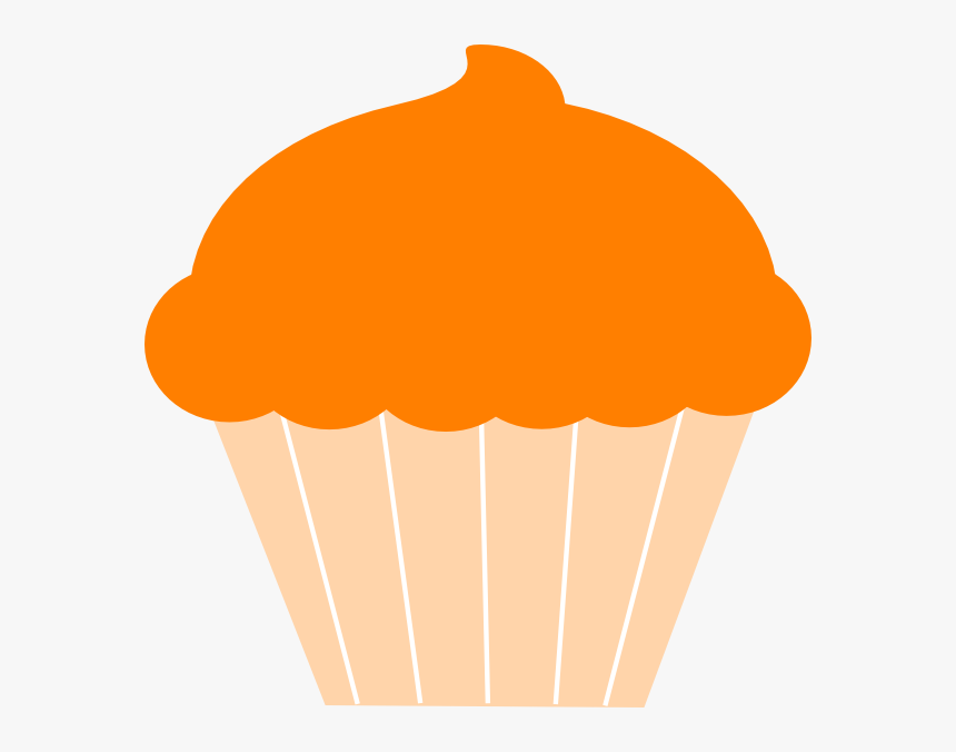 Orange Cupcake Clip Art, HD Png Download, Free Download