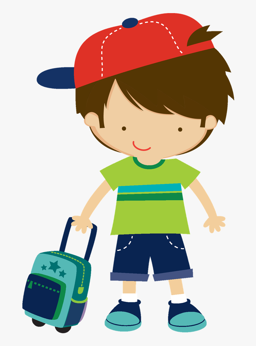 Kid With Suitcase Clipart, HD Png Download, Free Download