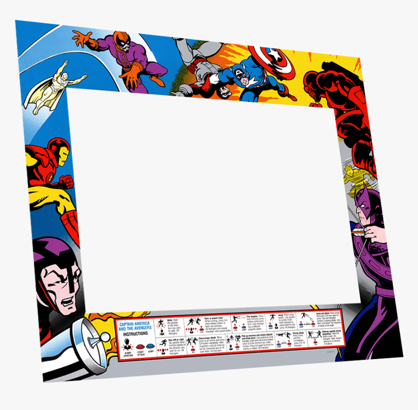 Avengers Frame - Captain America And The Avengers Arcade Controls, HD Png Download, Free Download