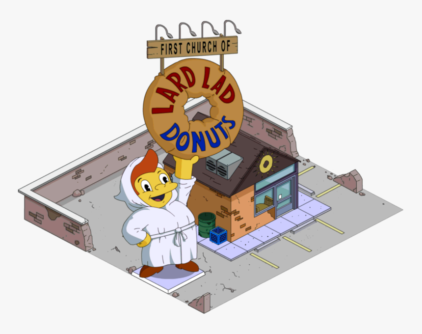 500px Église D - Simpsons Springfield Tapped Out Lard Lad Donuts, HD Png Download, Free Download