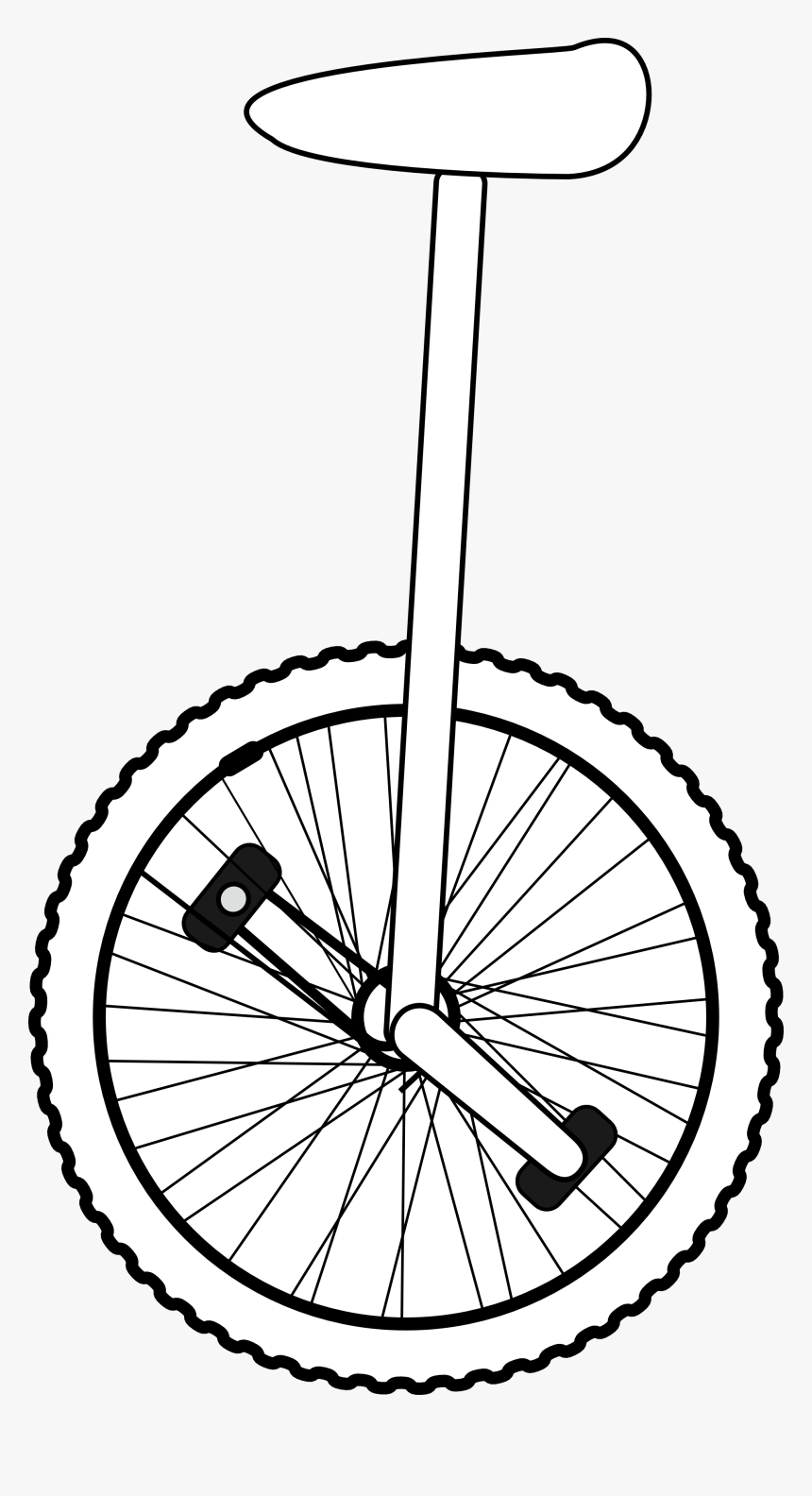 Unicycle - Drawing - Drawing Of Unicycle, HD Png Download, Free Download