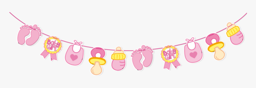 Baby Shower Pink Png - Banderin Baby Shower Niña, Transparent Png, Free Download