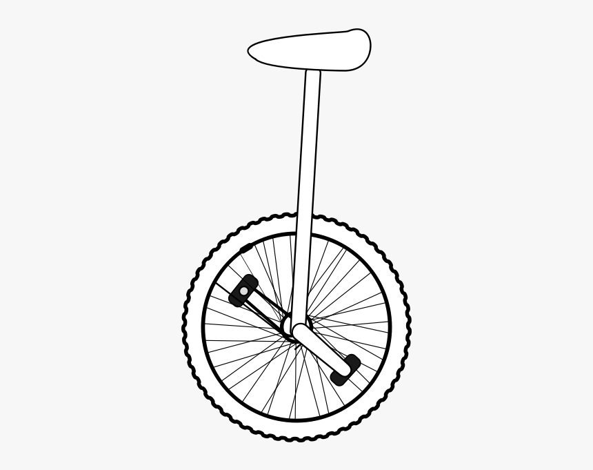 Unicycle Line Art Vector Drawing - Drawing Of Unicycle, HD Png Download, Free Download
