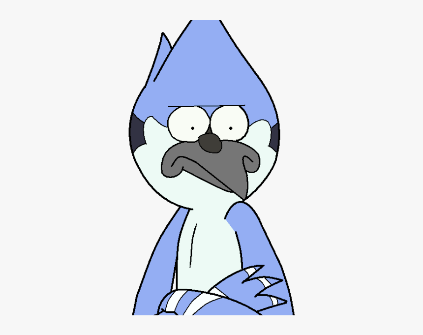 Mordecai Looking Strange-ydb541 - Mordecai Angry Regular Show, HD Png Download, Free Download