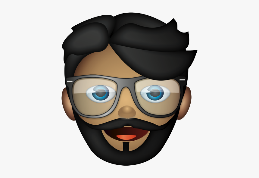 Emoji With A Beard And Glasses, HD Png Download, Free Download