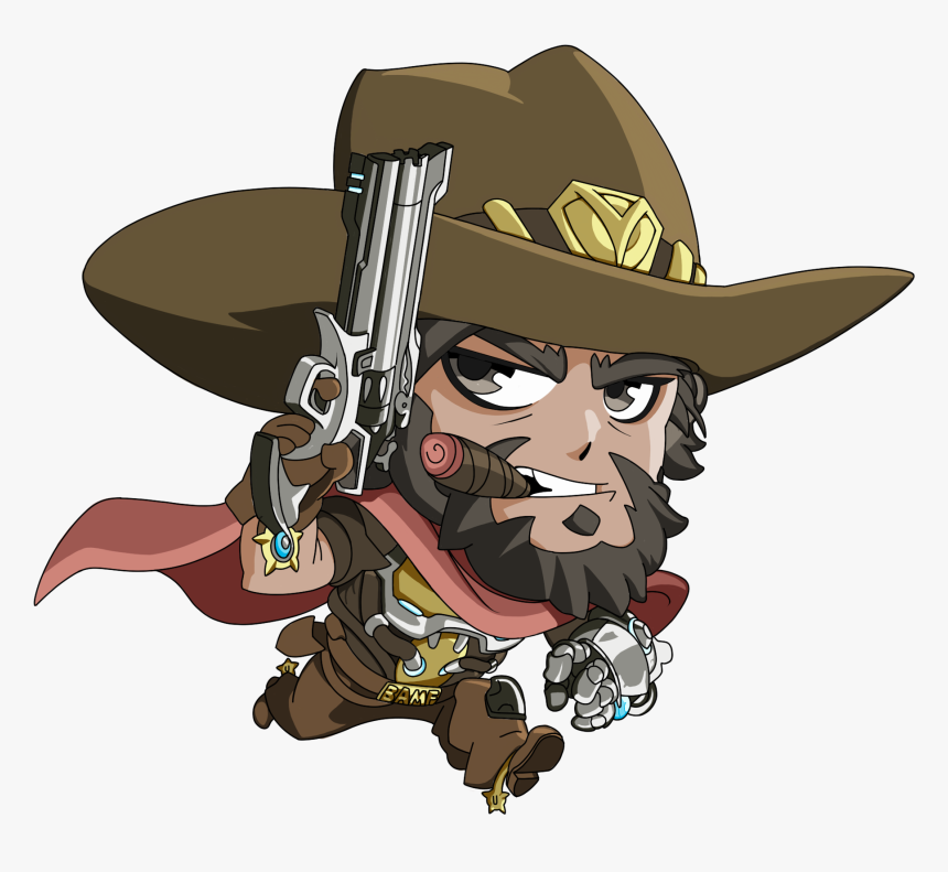 Mccree Cute Spray Png - Overwatch Mccree Cute Spray, Transparent Png, Free Download