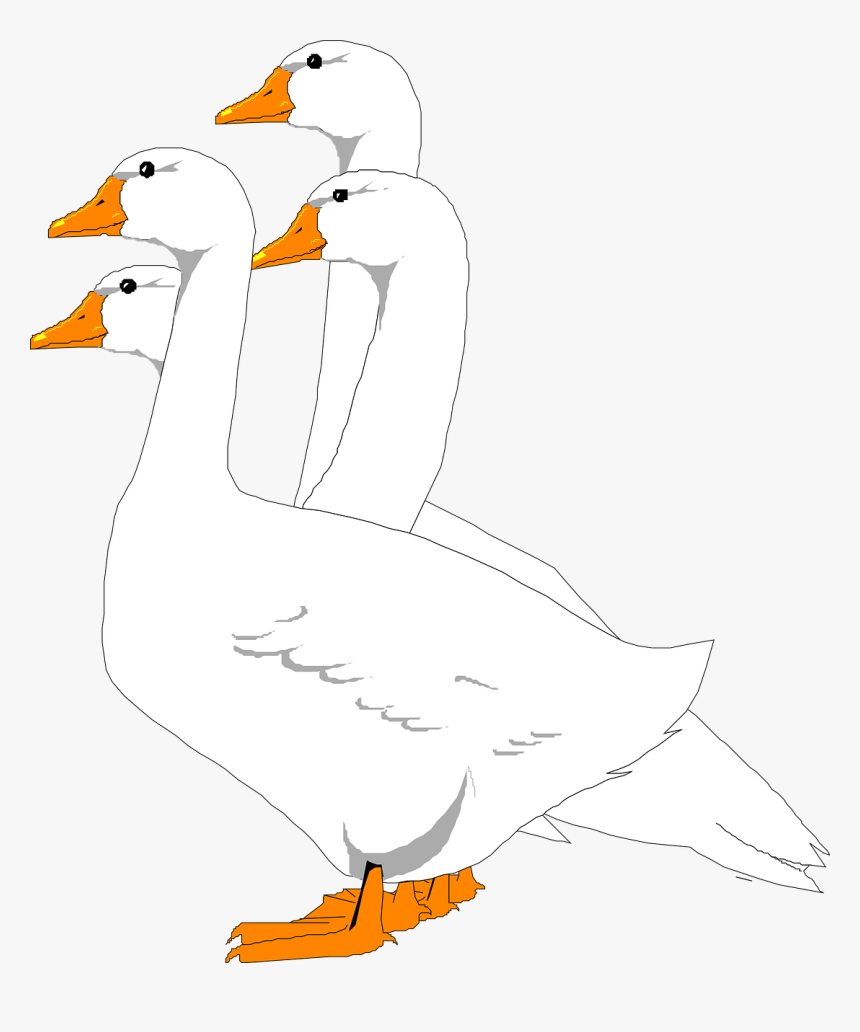 Group Of Digital Geese Svg Clip Arts - Geese Illustration, HD Png Download, Free Download