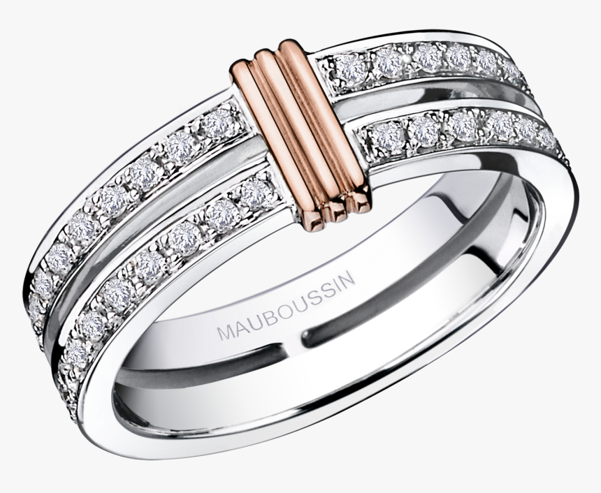Wedding Band Subtile Eternité, White Gold, Link In - Mauboussin Alliance, HD Png Download, Free Download