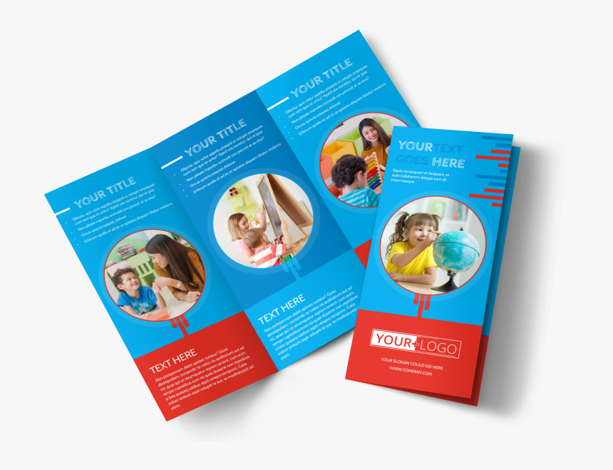 Child Learning Center Program Brochure Template Preview - Tri Fold Travel Brochure Design, HD Png Download, Free Download