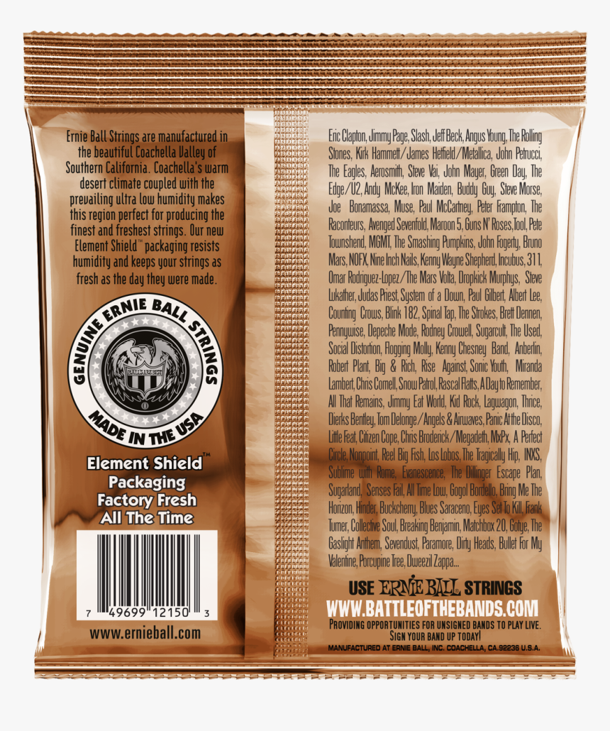 Ernie Ball Earthwood Phosphor Bronze Extra-light Acoustic - Ernie Ball 2148, HD Png Download, Free Download