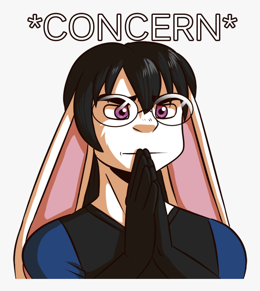 Concern By Caramel-kitteh - Cartoon, HD Png Download, Free Download