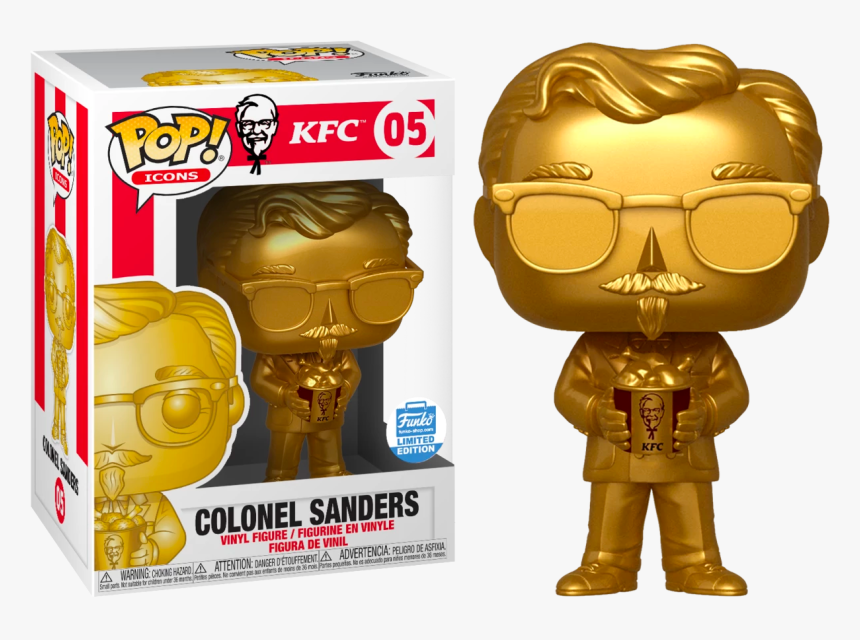 Gold Colonel Sanders Funko Pop, HD Png Download, Free Download