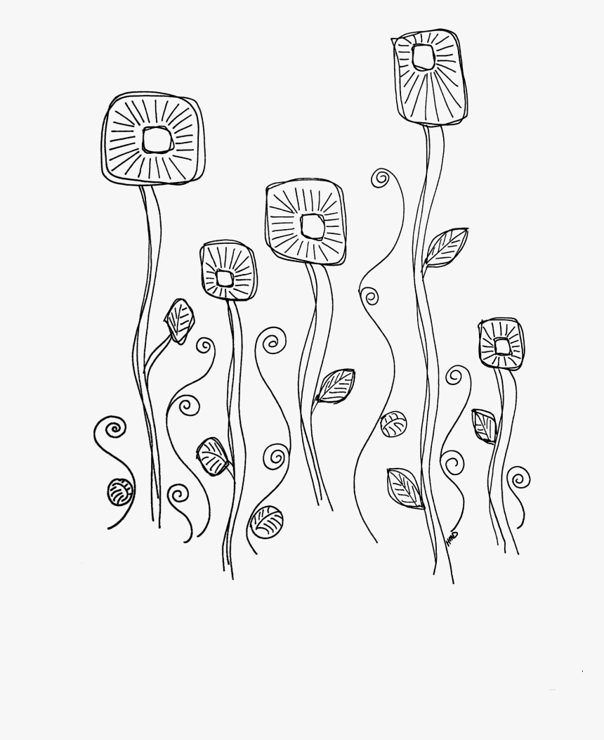 Transparent Flower Doodle Png - ایده برای کشیدن گل, Png Download, Free Download