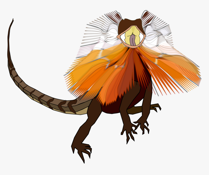 Frill-necked Lizard Svg Clip Arts - Frilled Neck Lizard Tattoo, HD Png Download, Free Download