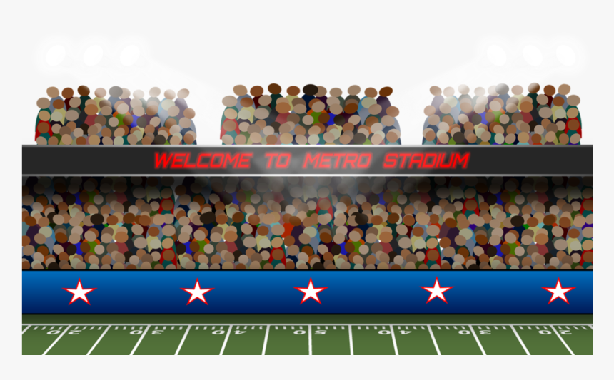 Transparent Crowd Of People Clipart - Football Stadium Crowd Clipart, HD Png Download, Free Download