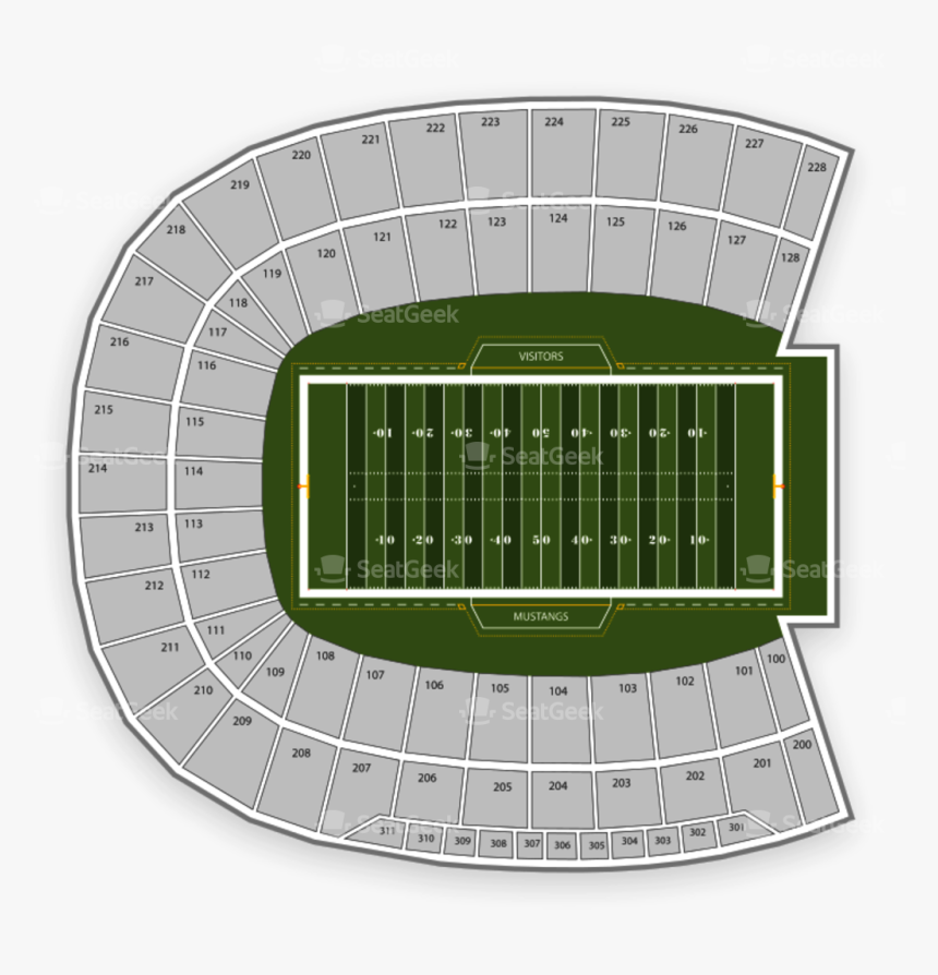 Smu Football Stadium Seating Chart - Ross-ade Stadium, HD Png Download, Free Download