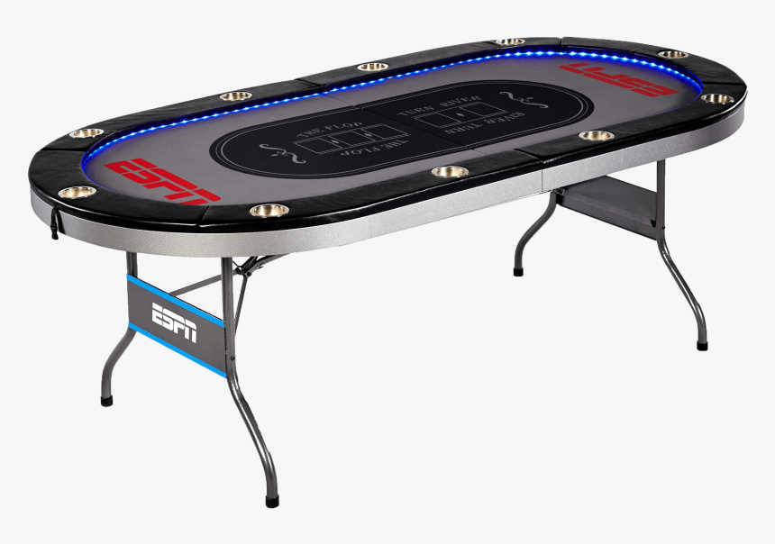 Espn Foldable 10 Player Poker Table , Png Download - Espn Led Poker Table, Transparent Png, Free Download