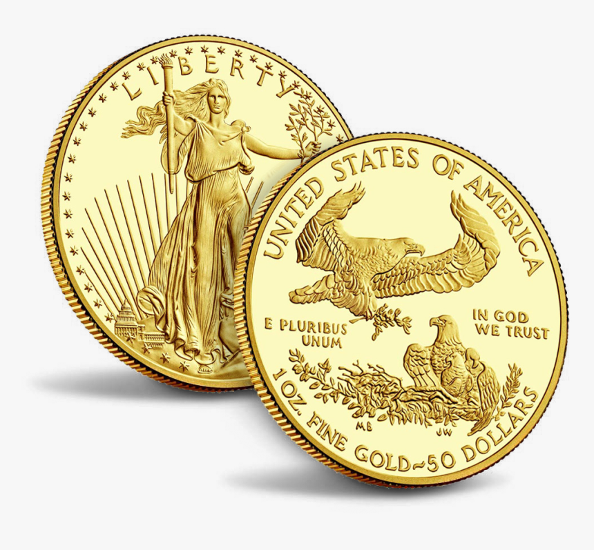 2018 1 10 Gold American Eagle, HD Png Download, Free Download