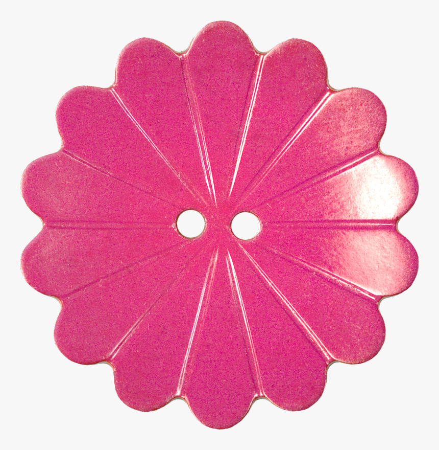 Floral Button With Fourteen Petals, Pink - Button Clipart Gold, HD Png Download, Free Download