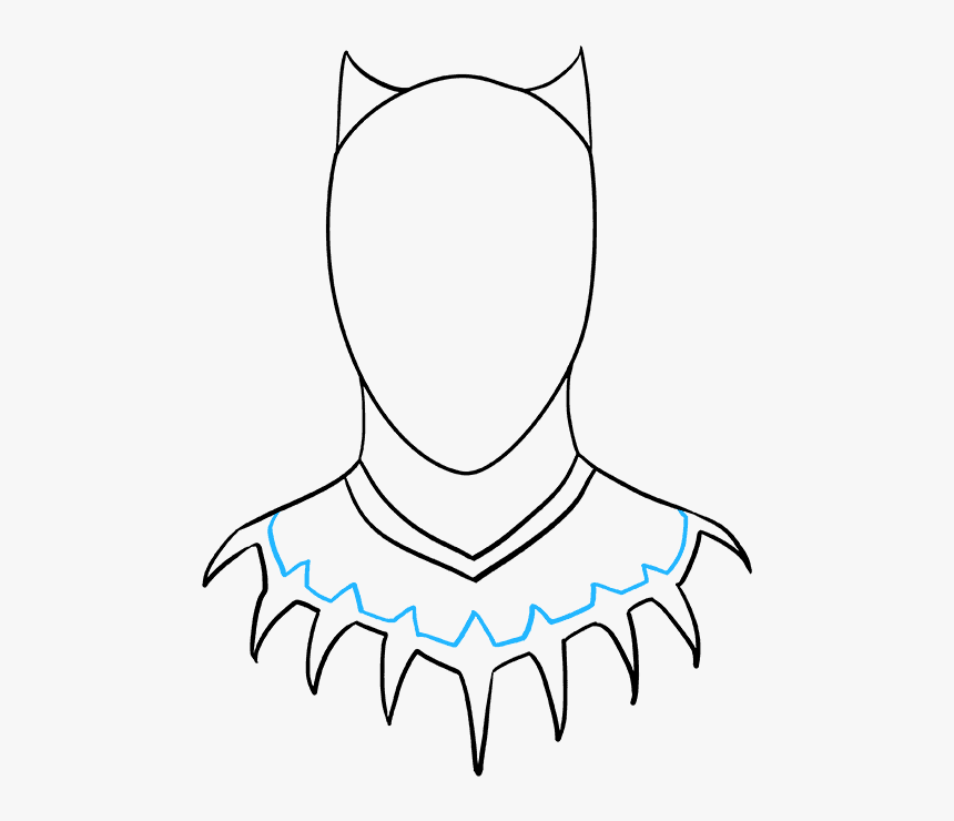 How To Draw Black Panther - Black Panther Drawing Easy, HD Png Download, Free Download