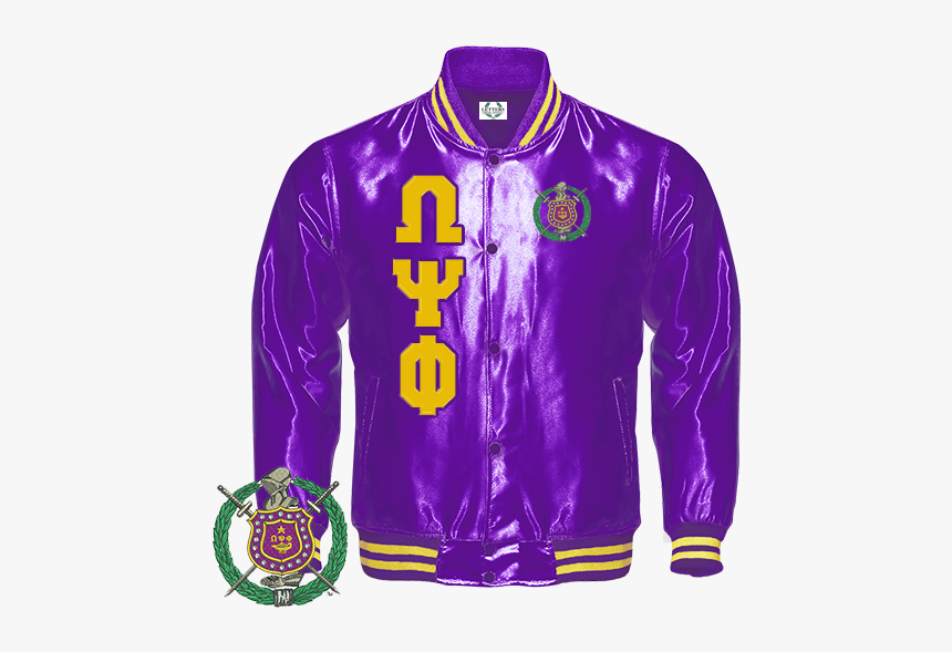 Omega Psi Phi Satin Baseball Bomber Jacket - Omega Psi Phi, HD Png Download, Free Download