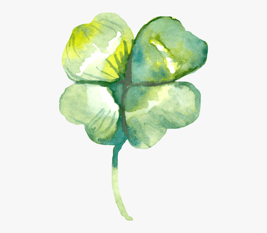 Free Png Download Four Leaf Clover Watercolor Png Images - Four Leaf Clover Watercolor Png, Transparent Png, Free Download
