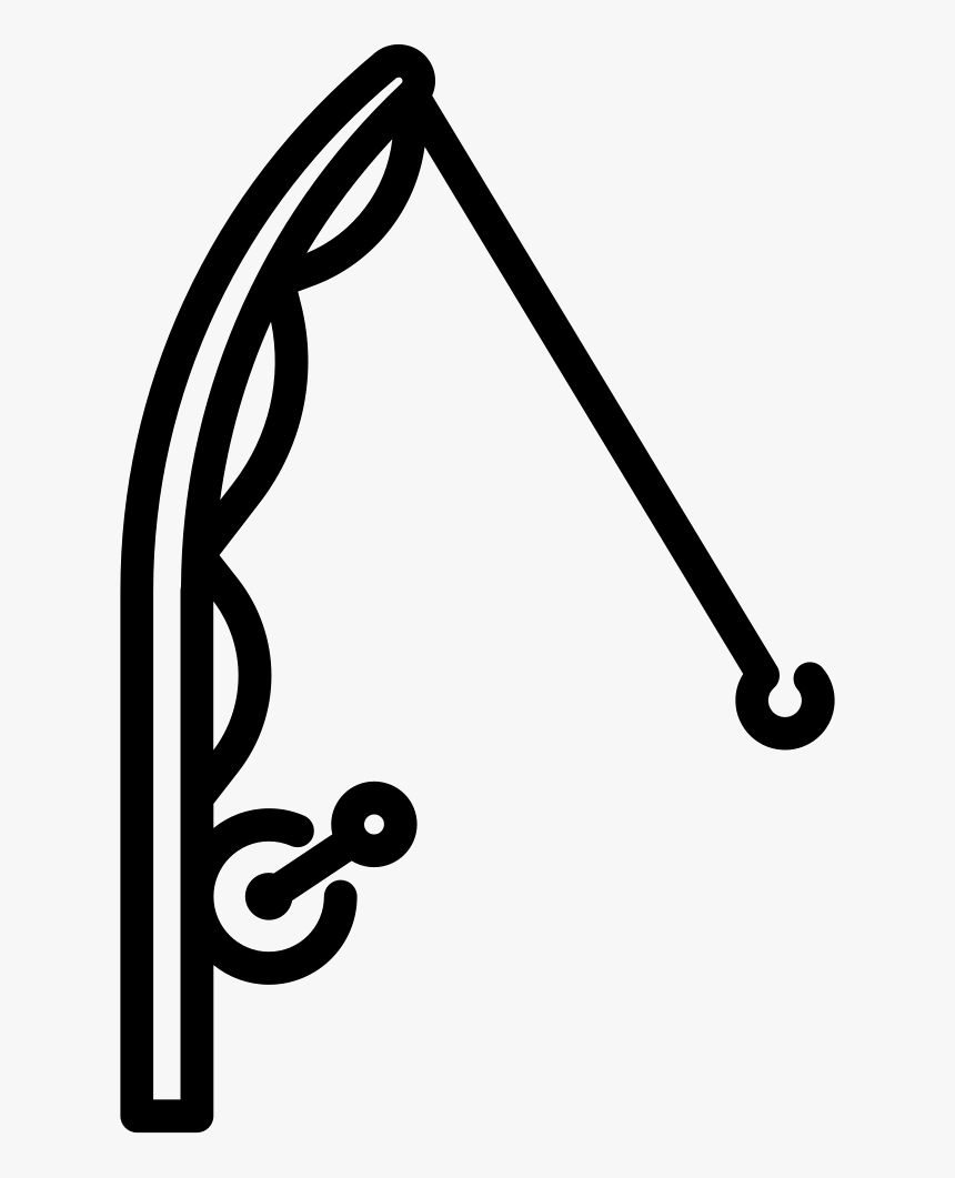 Rod Clipart Svg - Icon Fishing Pole, HD Png Download, Free Download
