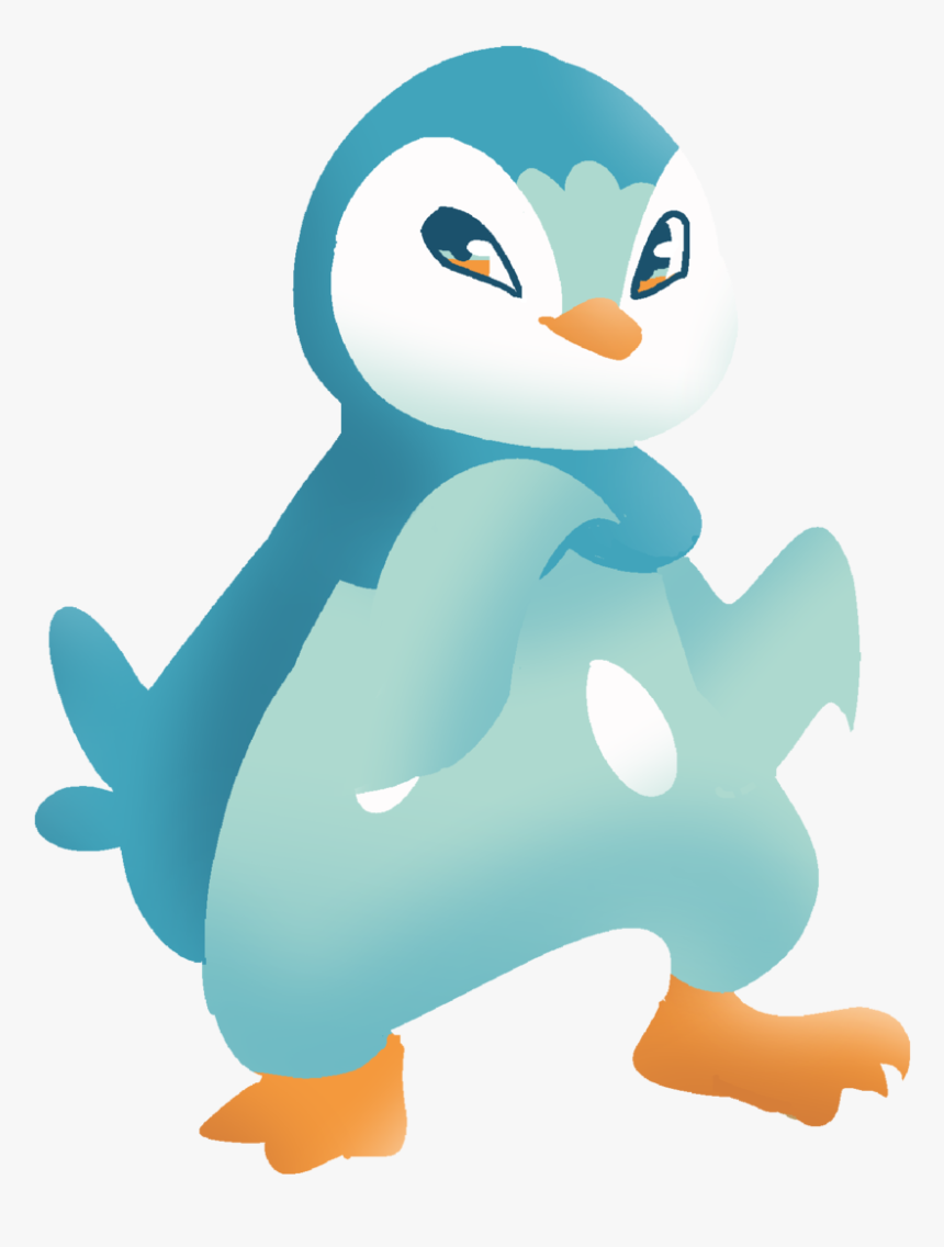 Lineless Piplup - Penguin, HD Png Download, Free Download