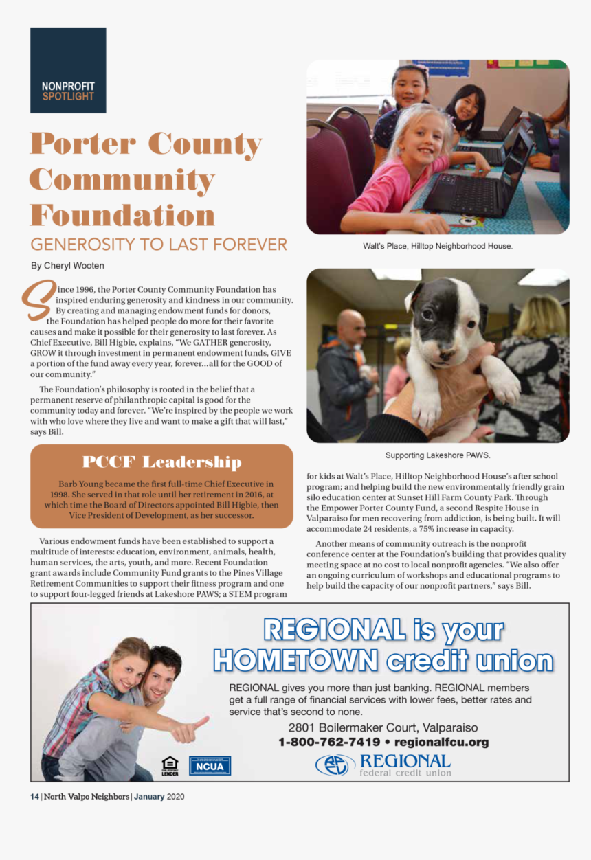 Pccf Article North Valpo Neighbors & South Valpo Neighbors - Brochure, HD Png Download, Free Download