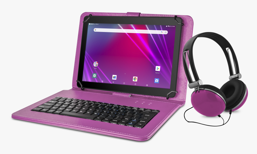 Tablet With Keyboard And Headphones 10.1, HD Png Download, Free Download