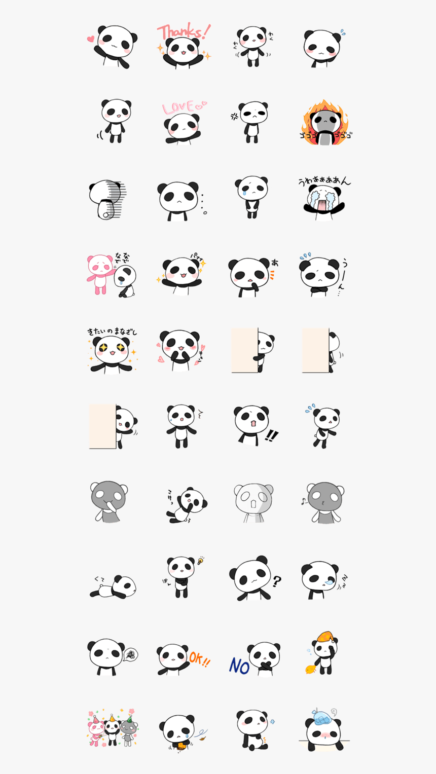 Cute Panda Panda Doodle, HD Png Download, Free Download
