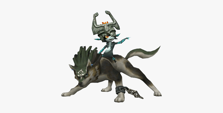 Midna And Wolf Link[1] - Twilight Princess Wolf Link And Midna, HD Png Download, Free Download