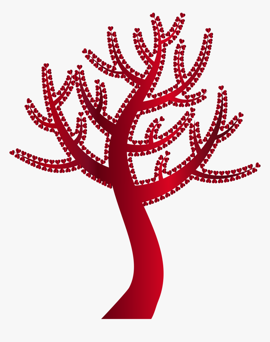 This Free Icons Png Design Of Colorful Valentine Hearts - Colorful Tree With Branches With Transparent Background, Png Download, Free Download