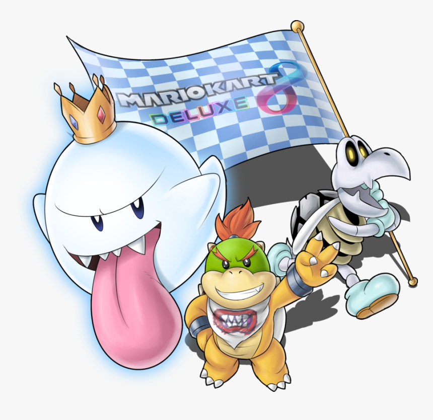 “a Drawing I Did Featuring The Returning Veterans In - King Boo Bowser Jr, HD Png Download, Free Download