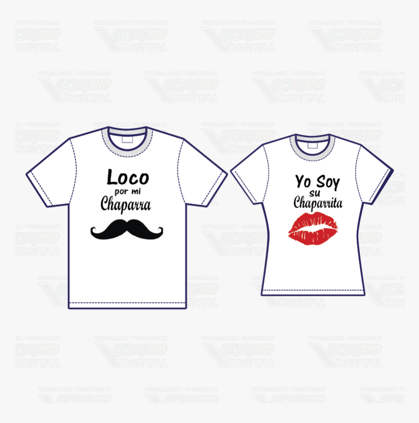 Playeras 2 Piezas Para Pareja Novios Color Blanca - Illustration, HD Png Download, Free Download