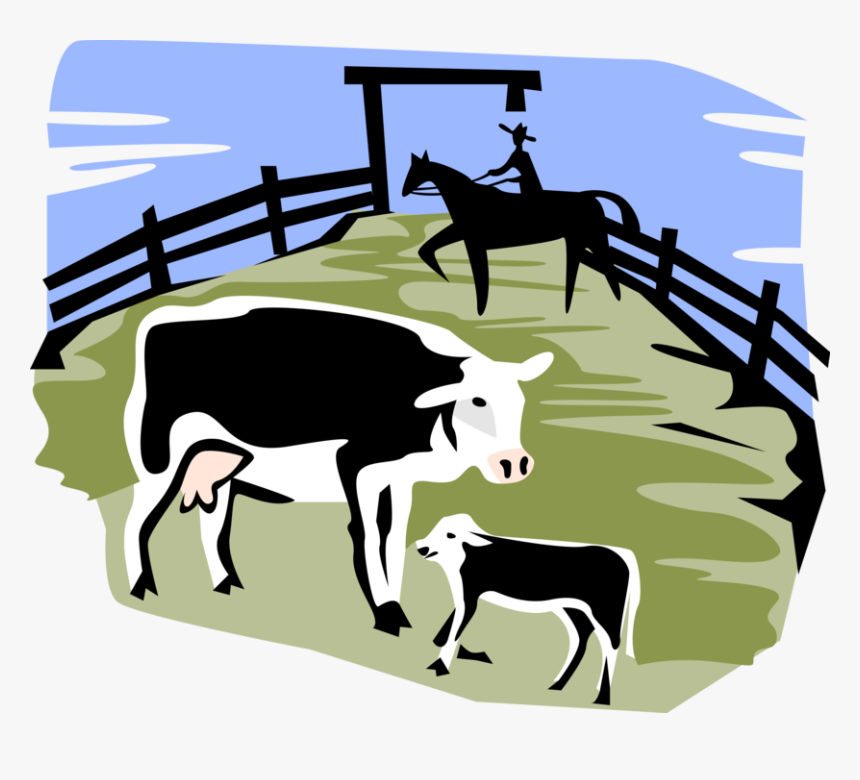 Vector Illustration Of Domestic Farm Livestock Animal - Steps In Ordering Whole Numbers, HD Png Download, Free Download