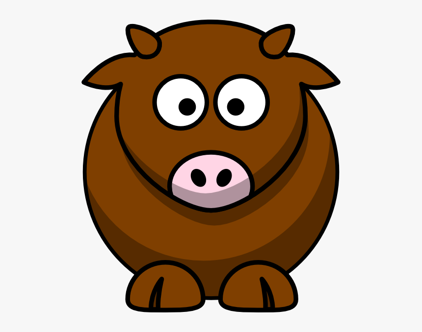Cute Brown Cow Clipart, HD Png Download, Free Download