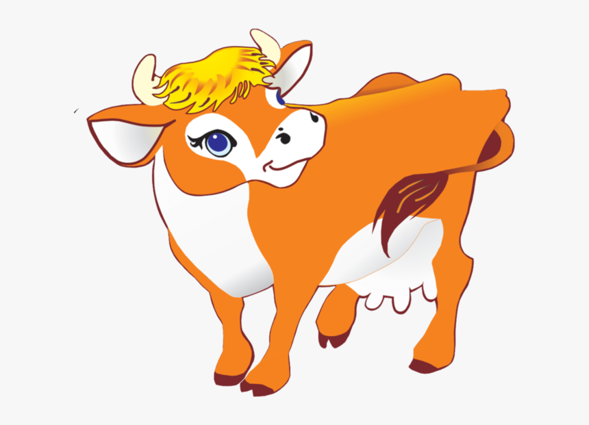 Cow Vector Clipart , Png Download - Cow Orange Clipart, Transparent Png, Free Download