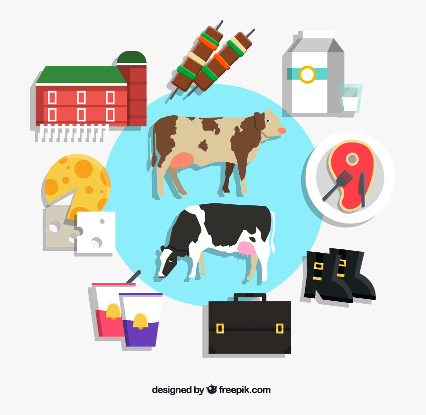 Transparent Cow Vector Png - Cattle, Png Download, Free Download