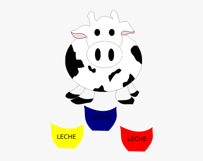Vector Image Of Cow With Milk Bottles - Cattle, HD Png Download, Free Download