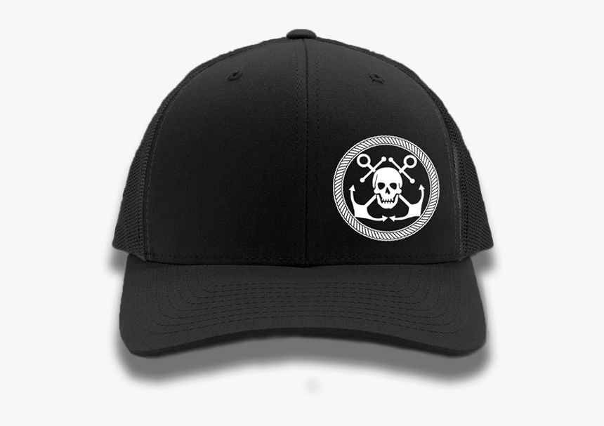 Black & White Anchor & Skull Flexfit Trucker Hat"
 - Baseball Cap, HD Png Download, Free Download
