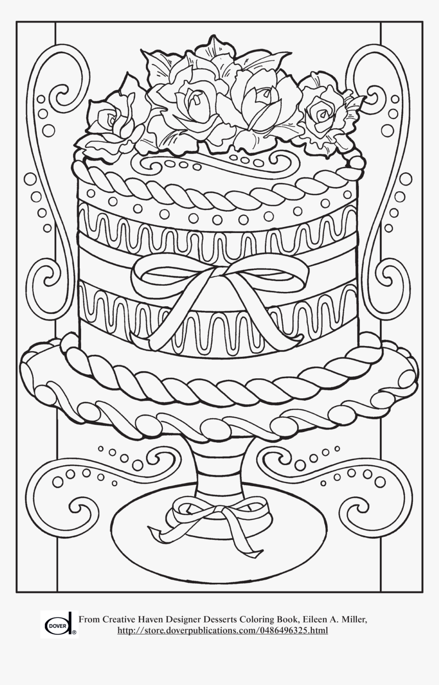 Bathroom Design Weddingng Book Color Pages For Kids - Realistic Cake Coloring Pages, HD Png Download, Free Download