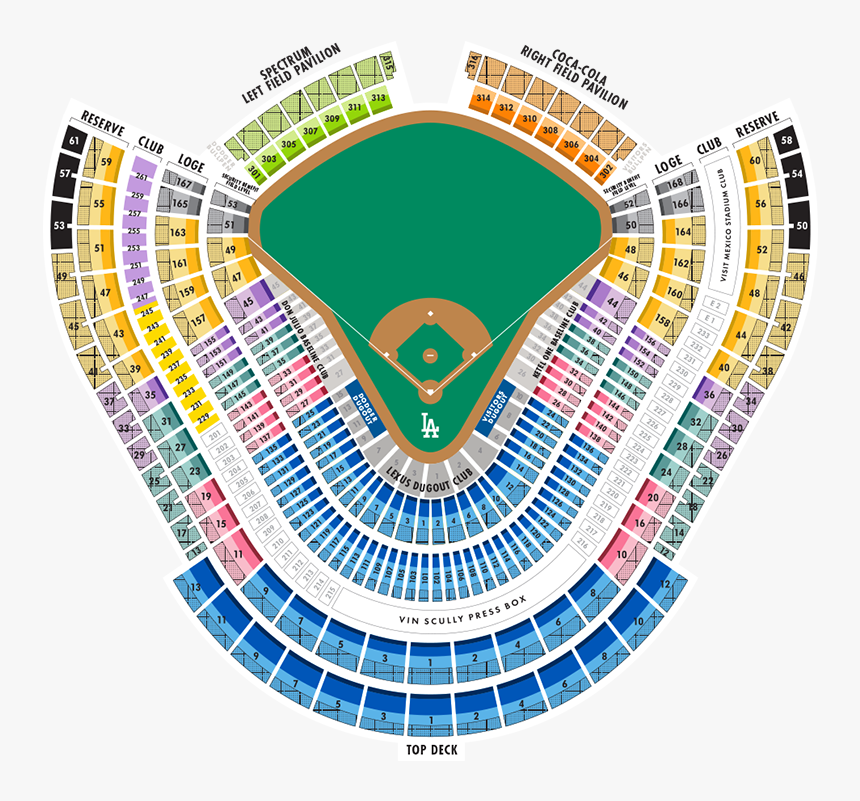 Dodger Stadium Seating Chart With Row Letters And Seat Numbers